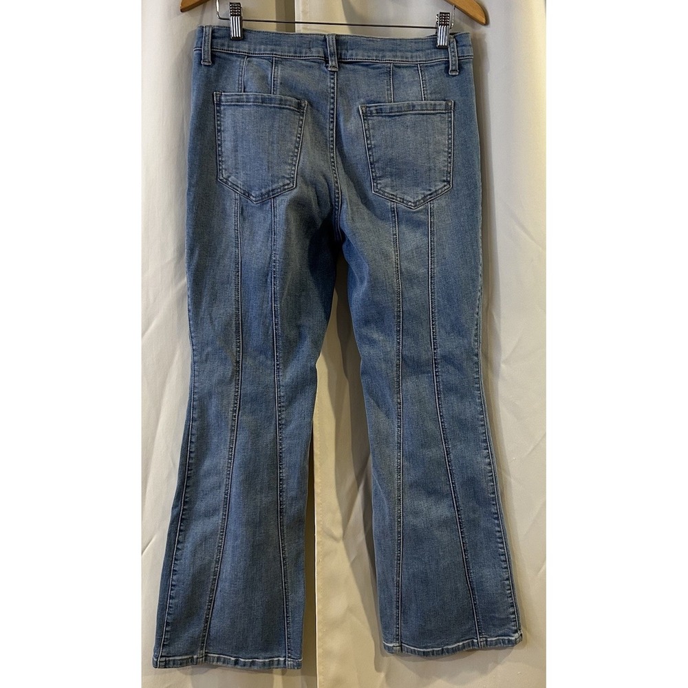 Free People So Many Seams‎ Flare Jeans Buttonfly Bootcut Size 31 - Picture 3 of 7